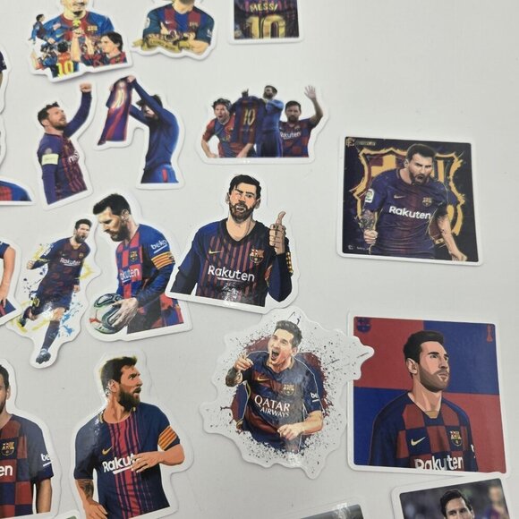 50 Piece Lionel Messi Soccer Star Stickers Football Rakuten 10 Qatar Pro - Picture 5 of 12